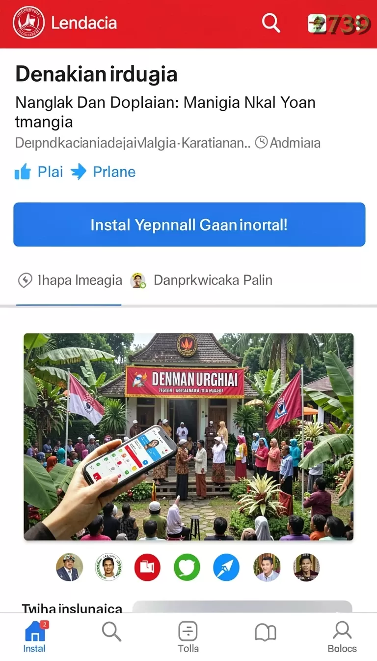 Cuplikan layar RP886 — halaman utama